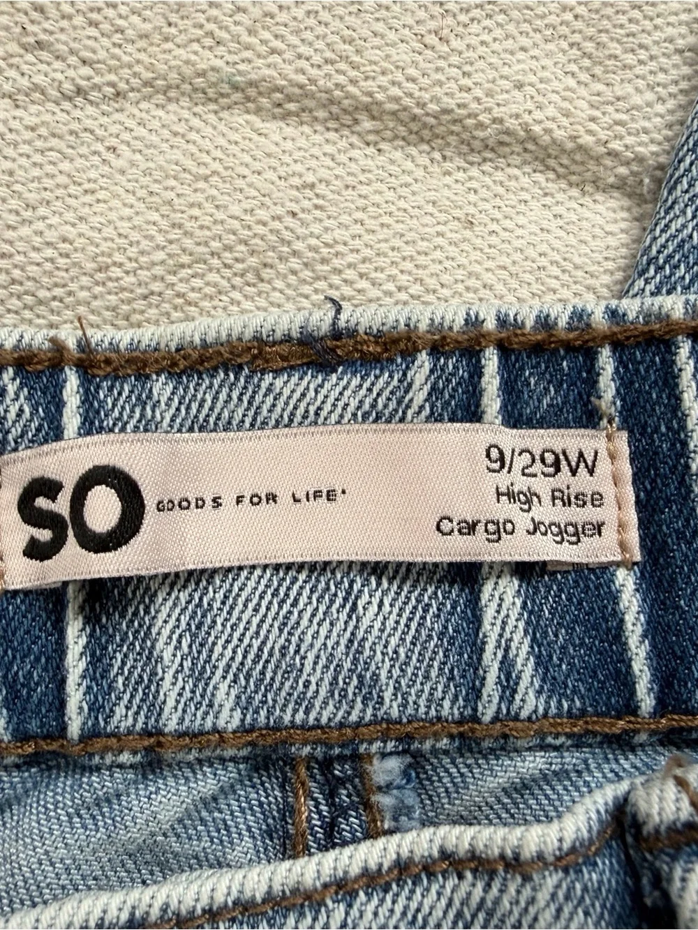 High Rise Cargo Jogger Jeans Acid Wash Balloon Barrel Pants Denim Retro Y2K 80s - Picture 8 of 15